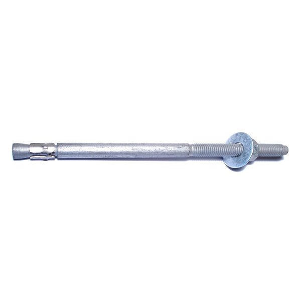 Midwest Fastener Wedge Anchor, 1/2" Dia., 10" L, Steel Hot Dipped Galvanized, 10 PK 50201